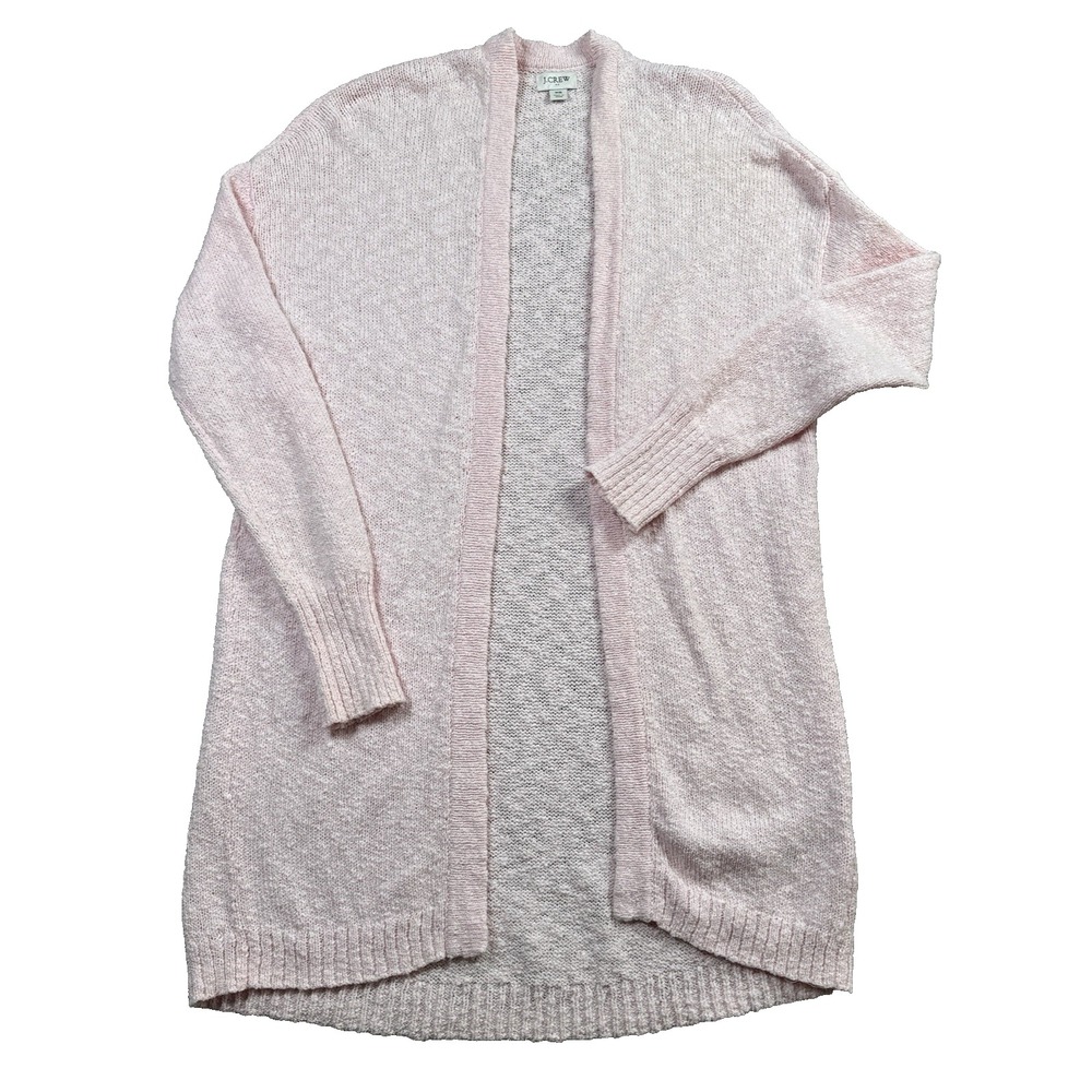 J Crew Re-Imagined Pink Open Front Long Sweater/ cardigan Size XS